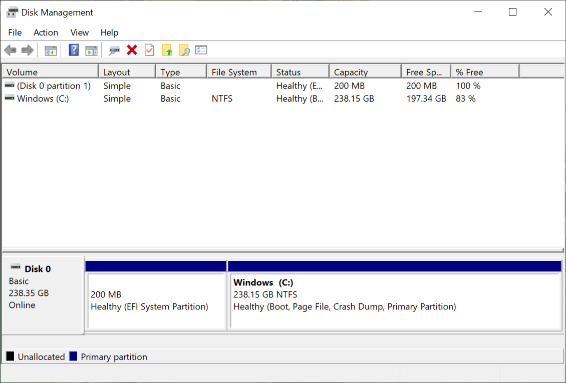 Disk Management Reallocating